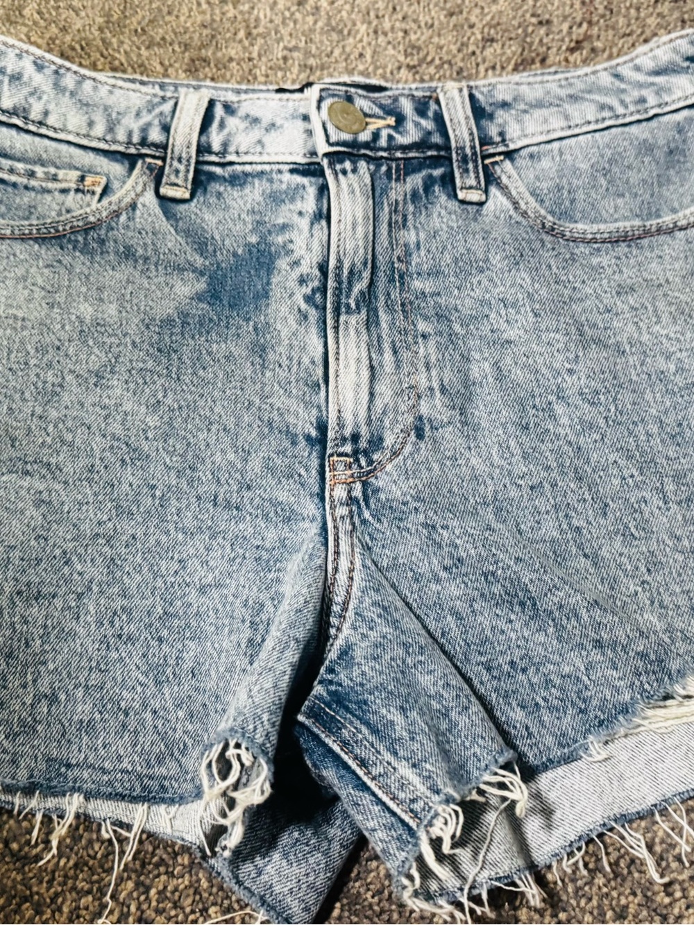 Hollister Light Blue Denim Cutoff Shorts